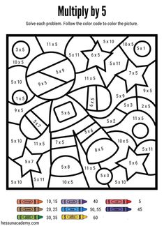 the color by number coloring page for kids to learn how to solve numbers in addition