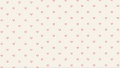 a white and pink wallpaper with small hearts on the back ground, all in different sizes