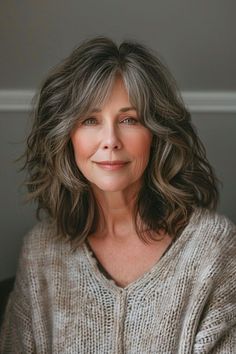 Hairstyles For Boys, 15 Hairstyles, Grey Hair Journey, Hairstyles For Seniors, Bob Hair Color, Mom Hair, Course Hair, Hairstyles For Women Over 60, Thick Wavy Hair