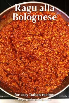 an image of ragu alla bolognesee recipe in a pan on the stove