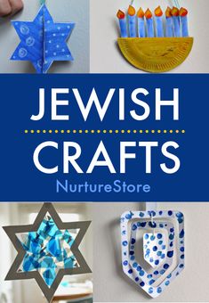 jewish crafts for kids to make and sell at nurturestore com, with text overlay