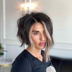 Bob Haircut Dark Hair, Haircut Dark Hair, Asymetrical Haircut, Long Asymmetrical Bob, Asymmetrical Bob Short, Free Hairstyle, Asymmetrical Bob Haircuts, Asymmetrical Haircut, Hair With Highlights