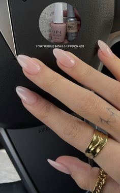 Clean Color Nails, Neutral Clean Nails, Classic Neutral Nails, Proposal Nails Ideas Almond, Nude Bridesmaid Nails, Russian Manicure Step By Step, Almond Pink French Tip Nails, Skin Tone Nails, Pretty Almond Nails