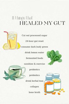 How To Reset Gut Health, Gut Health Journey, Healthy Healing Foods, Best Herbs For Gut Health, Foods To Help With Gut Health, Gut Healing Morning Drink, Gut Healing Vitamins, How To Do A Gut Cleanse, Foods That Help Gut Health