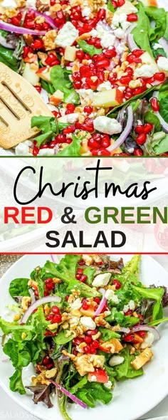 christmas salad with red and green vegetables in it