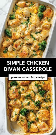 Image for Simple Chicken Divan Casserole Chicken Divan Instant Pot, Chicken Thigh Casserole Recipes, Chicken Thigh Casserole, Chicken Divan Recipe, Chicken Divan Casserole, Chicken Casserole Recipes Healthy, Chicken Divan, Yummy Casserole Recipes, Quick Chicken