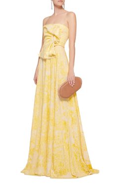 Fancy Yellow Dress, Jacquard Gown, Daisy Buchanan, Summer Formal, Guest Attire, Dress Inspo, Floral Jacquard, Yellow Fashion, Mellow Yellow