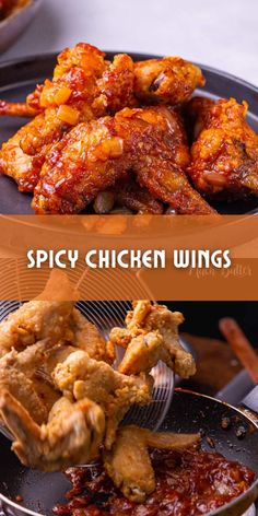 These spicy chicken wings will be a hit for your party, game day, or even a movie night! Everyone will be addicted to this crispy and juicy fried chicken coated with hot, spicy, sticky, and sweet sauce. Don’t miss out on the tangy flavor until finger-licking. Spicy Chicken Wings, Perfect Fried Chicken, Spicy Wings, Bbq Chicken Wings, Fried Chicken Wings, Chili Paste, Buffalo Wings, Oyster Sauce, Spicy Chicken