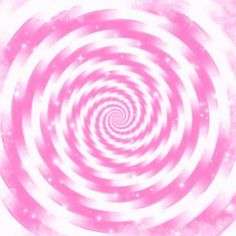 an abstract pink and white spiral design with stars in the center, on a light pink background