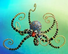 an octopus made out of beads and beads