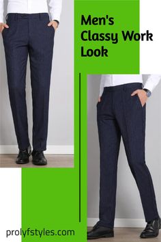 Suit up for any occasion in a refined Slim Fit Stripe Dress Pant for men's classy styles. The slim-fit trouser is perfect for wearing as a trendy men's work attire. This stylish men's dress pants is a business casual outfit for everyday workwear for men work fashion. Men's clothing styles pants for men's professional fashion. Men's trousers fashion for formal mens fashion office, men's office wear, men's office outfits, #mensfashion #mensoutfit trendy office outfits for men's fashion, #menstyles Mens Fashion Office, Mens Professional Fashion, Mens Trousers Fashion, Trendy Office Outfits, Outfit For Everyday, Men's Office, Mens Office Wear