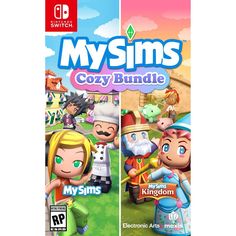 the front and back cover of mysims cozy bundle for nintendo wii game console