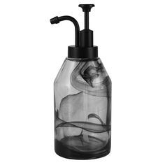 a soap dispenser is shown with an artistic design on the top and bottom