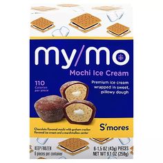 mymo mochi ice cream with marshmallows, 5 - ounce box