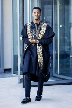 Agbada Outfit, African Attire For Men, African Dresses Men, African Wedding Dress, African Clothing For Men, African Men Fashion, African Men