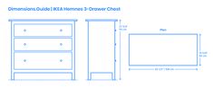 the dimensions guide for ikea hemnes and drawer chest