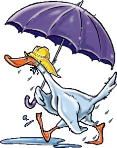 a cartoon duck with an umbrella and the words zerwel written on it