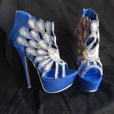 Never Worn Size 5 1/2 New In Box Blue Peacock Vigo Fiore Blue Peacock, Peacock Blue, Shoes Women Heels, Shoes Heels, Color Blue, Women Shoes, My Style, Heels, Full Service