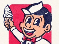 a drawing of a man in a chef's uniform holding a knife and fork