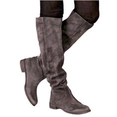 Boutique 9 Boots Nichola Tall Gray Brown Suede Leather Sizes Available: 7.5 Or 8 Circumference: 16.5” Shaft: 21” Heel: 1.5” Measurements Are Approximate Material: Suede Leather Color: Gray Brown Taupe Black Wear Over The Knee Or Under Beautiful! Never Worn. Anthropologie Boots, Lace Up Riding Boots, Blue Cowboy Boots, Shoes Boutique, Brown High Boots, Black Wear, Grey Suede Boots, Brown Boots Women, Brown Knee High Boots