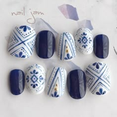 Tile Nails, Bohemian Nails, Boho Nails, Nail Art Designs Videos, Nails Desing, Toe Nail Art, Gel Nail Designs, Fabulous Nails, Nail Art Inspiration