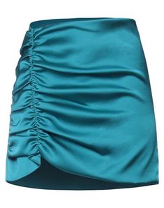 raso, arricciato, tinta unita, interno foderato, chiusura con zip, senza tasche, elasticizzato, gonna asimmetrica , Colore: Verde petrolio , Taglia: 42 Turquoise Skirt, Resort Outfit, Asymmetrical Skirt, Pop Up Shops, Sustainable Fashion, Clothing And Shoes, Mini Skirt, Jade