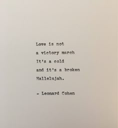 Hallelujah song quote Leonard Cohen/Jeff Buckley/Alexandra | Etsy Small Sckeths, Hallelujah Quotes, Hallelujah Song, Leonard Cohen Quotes, Hallelujah Lyrics, Alexandra Burke, Antique Typewriter, Letter Ideas, Please Me