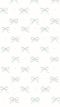 a white background with blue bows on it