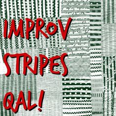 the words imppov strips gal are written in red on black and white squares