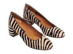 Margaux The Heel - Women's Shoes : Zebra Haircalf : Elevate your everyday look in the versatile Margaux Heel pumps. With an elegant shape and attention to detail fit, this block-heeled shoe answers the age-old question, Where can I find a comfortable heel? This structured shoe is constructed with a luxe Italian suede upper and a supportive leather insole, offering a comfortable fit that molds with wear. The slip-on design features a round-toe silhouette with a breathable leather lining and a plu Suede Cleaner, Suede Block Heels, Leather Block Heels, Comfortable Heels, Suede Pumps, Black Tan, Black Heels, Strap Sandals, Pumps Heels