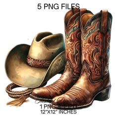 Things Illustration, Cowboy Artwork, Rodeo Boots, Png Illustration, Country Cowboy, Cowboy Rodeo, Cowgirl Art, Country Boy, Horse Saddles