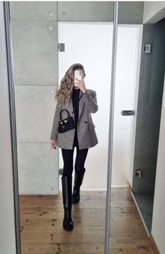 British Rainy Day Outfit, Brown Pleated Skirt Outfit Winter, Work Outfits Women Boots, Fall Skirt Outfits Women, Riding Boots Outfit 2024, Jeans And Knee High Boots Outfit, England Winter Outfits, Baby Shower Guest Outfit Fall, Christmas Day Outfit Women