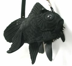 Black fish purse Fish Purse, Black Fish, Cute Bags, Clutches, Coin Purse, Prada, Satchel, Jewelry Accessories