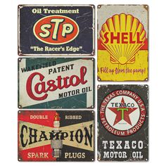 PRICES MAY VARY. [Premium PVC Material & Anti-Faded Ink for Long-Term Use] The vintage garage signs are constructed from durable and flexible PVC to help them last longer. You'll never have to worry about them being bent when delivering or in future use. In addition to their waterproof and rustproof PVC material, the vintage car wall decors are printed with UV-treated ink, which enables them to maintain good fade resistance in strong sunlight or heavy rain. [Duplex Printing with Rustic & Weather Atelier Automobile, Man Cave Shop, Vintage Garage, Cool Garages, Garage Man Cave, Auto Poster, Retro Tin Signs, Garage Signs, Pub Decor