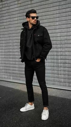 Mens Fall Outfits, Masculine Outfits, Mens Winter Fashion Outfits, Black Outfit Men, Herren Style, Mens Casual Outfits Summer, Men Fashion Casual Shirts, Fall Outfits Men