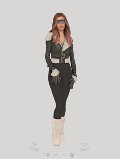 ski season lookbook look 1 - jacket trousers glasses (snowy escape) gloves (bg) look 2 - jacket leggings boots gloves look 3 - jacket look 4 - trousers Sims 4 Ski Clothes, Sims 4 Snowboarding Cc, Sims 4 Skiing Cc, Sims 4 Snowy Escape Cc, Lululemon Jacket