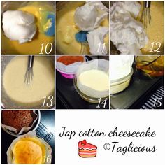 step by step instructions on how to make cheesecakes and tartar icing