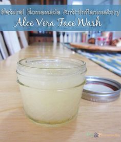 Natural Homemade Anti-Inflammatory Aloe Vera Face Wash (Great for sensitive skin) Aloe Vera Face Moisturizer, Aloe Vera Moisturizer, Homemade Moisturizer, Bath Soaks