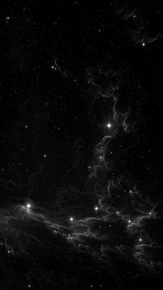 black and white photograph of stars in the night sky