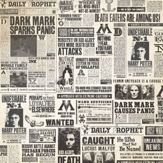 an old newspaper with many different headliness on it