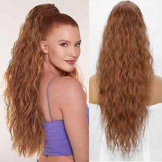 ad eBay - Find many great new & used options and get the best deals for Synthetic Hair Extensions Long Water Wave Ponytail Natural Clip-in Extensions at the best online prices at eBay! Free shipping for many products! Water Wave Ponytail, Wave Ponytail, Hair Extensions Long, Long Hair Extensions, Synthetic Hair Extensions, Clip In Extensions, Hrithik Roshan, Styling Products, Water Waves