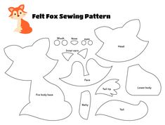 a cut out pattern for a fox