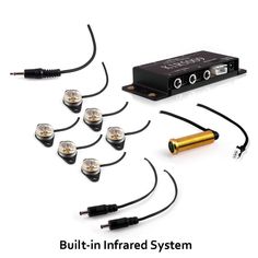 the built - in infrared system includes eight lights and an extension cord to connect with each other