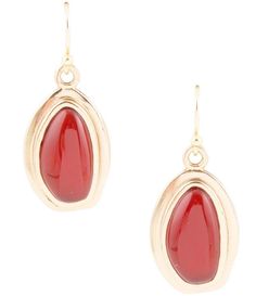 From Barse&#x2C; these earrings feature:Drop earringsBronze metalGenuine carnelian stonesEar wire closureApprox. 1.5" lengthImported. Accessories Jewelry Earrings, Gold Drop Earrings, Dillard's, Clothing Accessories, Jewelry Accessories, Jewelry Earrings, Drop Earrings, Gold