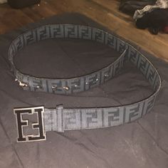 Fendi Belt , Slight Wear & Tear , 100% Authentic (Search The Serial #) , The Hole Was Cut Because I’m Skinny Asf & Got It From My Bigger Cousin Fendi Accessories, Fendi Belt, Got It, Black Gray, Belts, Black And Grey, Fendi, Mens Accessories, Man Shop