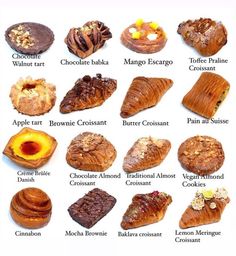 an image of different types of pastries