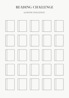 the reading challenge is shown with squares and rectangles in each square, as well as