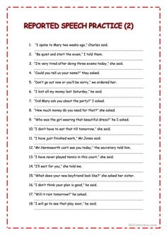 a printable worksheet for the speech practice