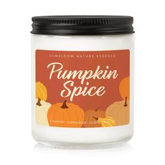 a jar of pumpkin spice on a white background