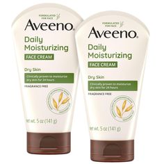 Aveeno Daily Moisturizing Face Cream Moisturizer with soothing Prebiotic Oat, nourishes dry skin with moisture & can help give you soft skin. The daily facial cream for dry skin is clinically proven to moisturize dry skin for 24 hours and formulated with prebiotic oat designed to moisturize for soft, smooth, healthy-looking skin.The soothing oat formula contains oats that are non-GMO that have been sourced in a purposeful way to help preserve its purity. The face & neck cream is designed to be lightweight, leaves skin feeling soft & smooth, & formulated to be free of parabens, fragrances and dyes.For best results, massage the cream moisturizer liberally into face & neck using circular motions once a day after cleansing with Aveeno Daily Moisturizing Facial Cleanser.From Aveeno Moisturizer, Face Cream For Dry Skin, Cream Moisturizer, Moisturizing Face, Foaming Face Wash, Moisturizing Face Cream, Cream For Dry Skin, Neck Cream, Facial Moisturizers